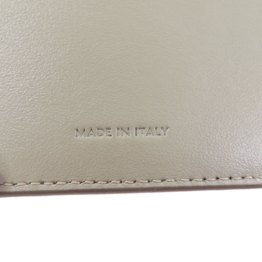 CELINE Bifold Wallet leather green Tri-fold wallet Women Used Authentic