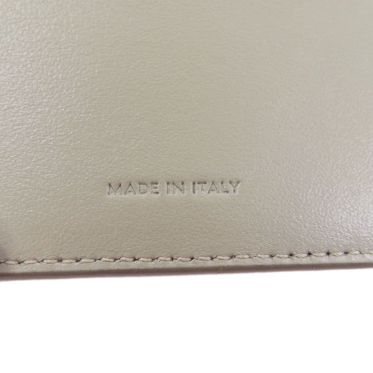 CELINE Bifold Wallet leather green Tri-fold wallet Women Used Authentic