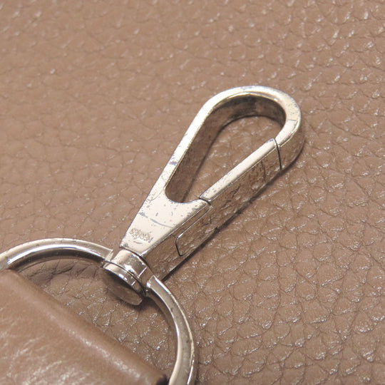 HERMES Shoulder Bag Taurillon Clemence Brown Evelyn 3PM Etop SilverMetal Women Used Authentic
