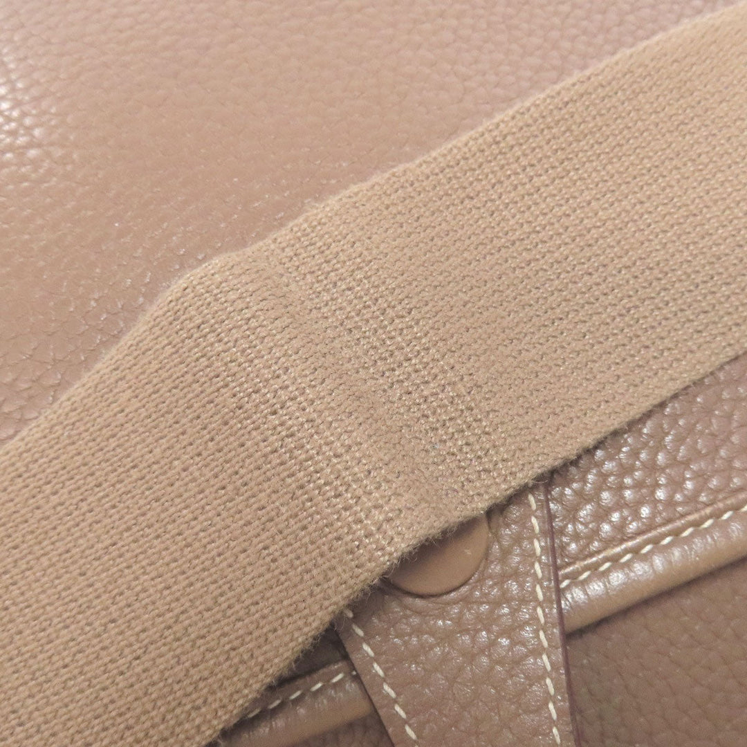 HERMES Shoulder Bag Taurillon Clemence Brown Evelyn 3PM Etop SilverMetal Women Used Authentic
