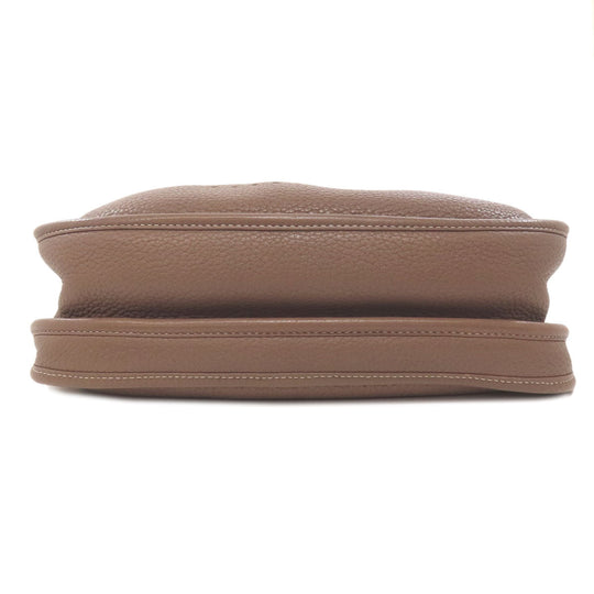 HERMES Shoulder Bag Taurillon Clemence Brown Evelyn 3PM Etop SilverMetal Women Used Authentic