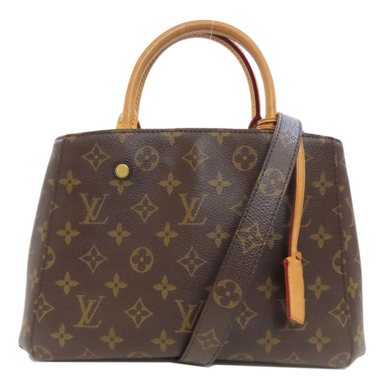 LOUIS VUITTON Handbag M41005 Monogram canvas Brown Montaigne BB Women Used Authentic