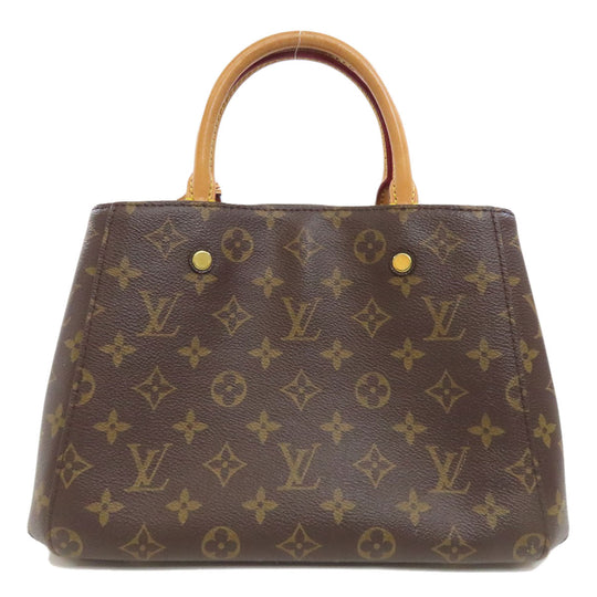 LOUIS VUITTON Handbag M41005 Monogram canvas Brown Montaigne BB Women Used Authentic