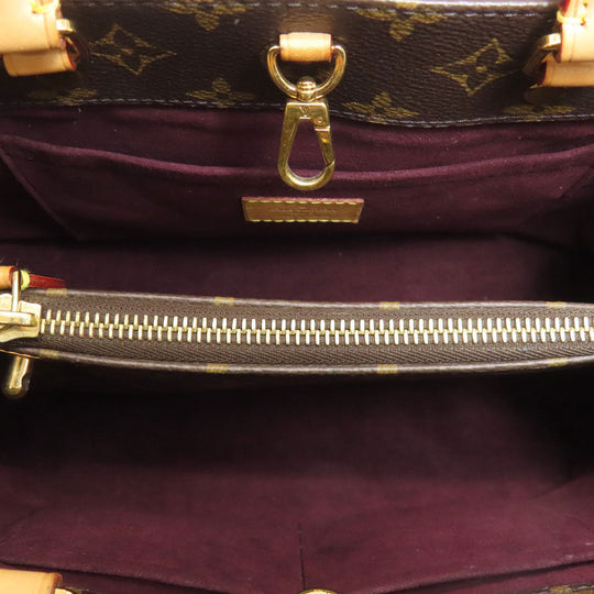 LOUIS VUITTON Handbag M41005 Monogram canvas Brown Montaigne BB Women Used Authentic