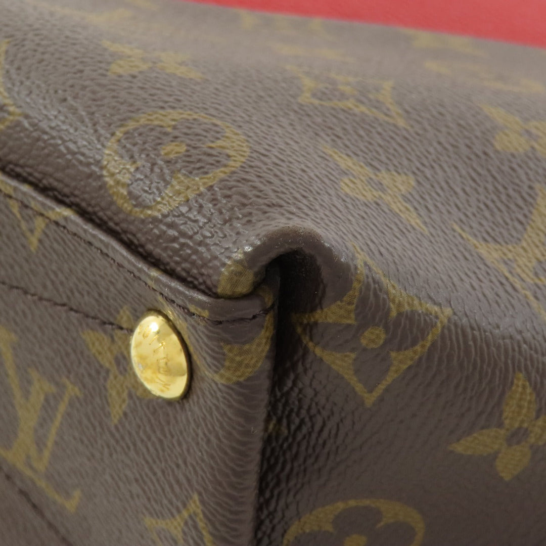 LOUIS VUITTON Handbag M43966 Monogram canvas Brown V Tote BB Women Used Authentic