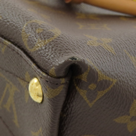 LOUIS VUITTON Handbag M43966 Monogram canvas Brown V Tote BB Women Used Authentic