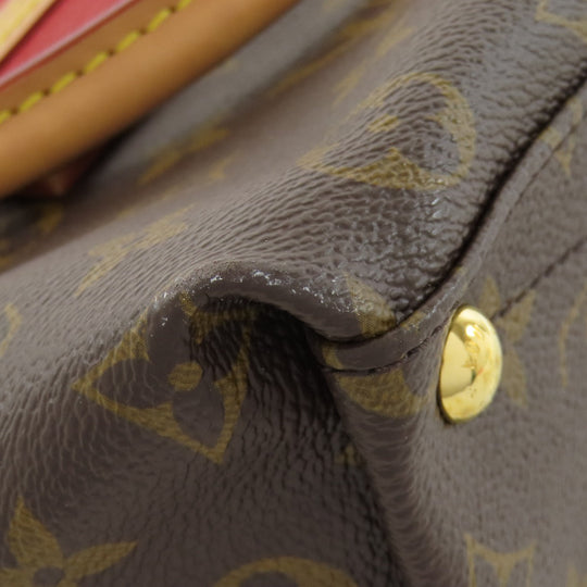 LOUIS VUITTON Handbag M43966 Monogram canvas Brown V Tote BB Women Used Authentic