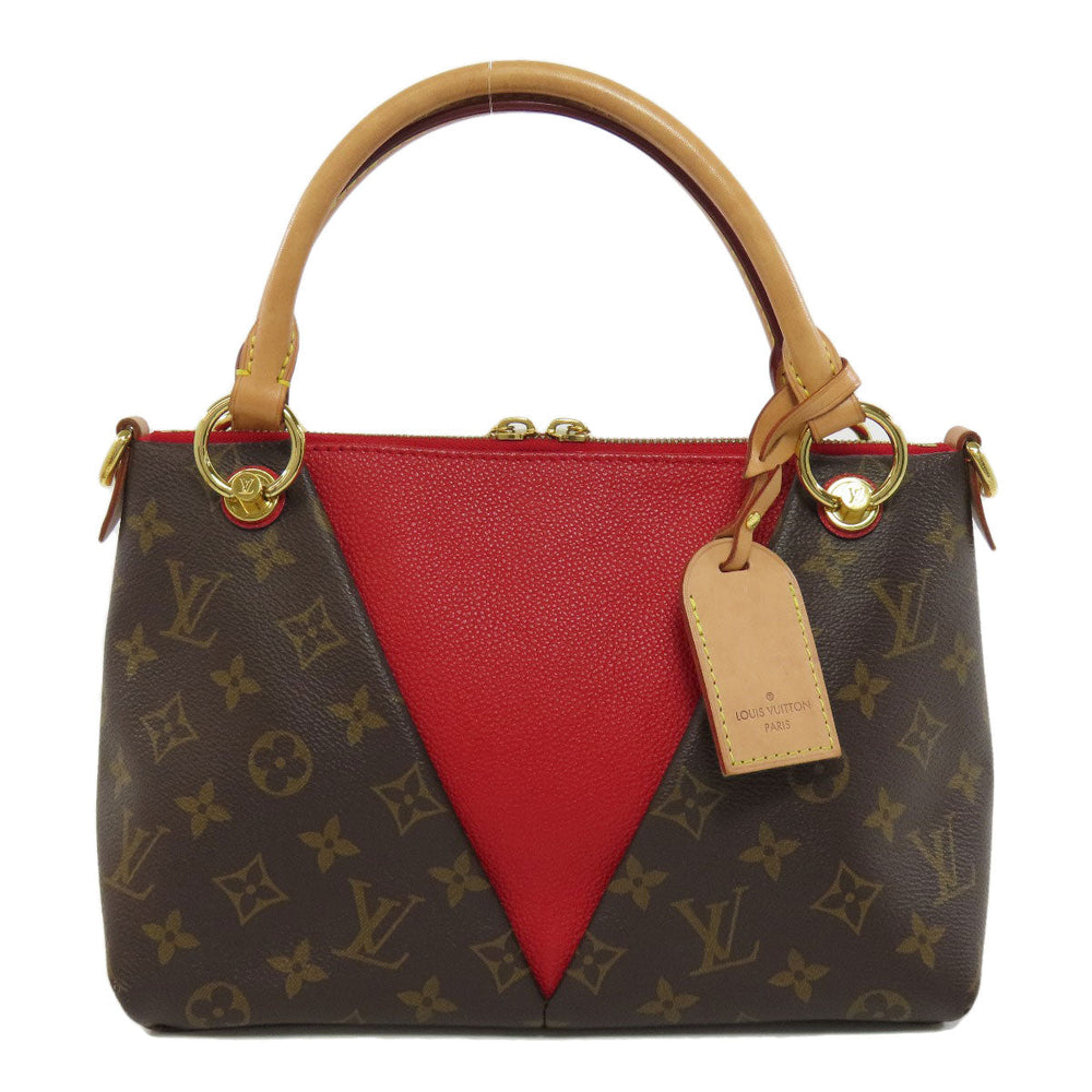 LOUIS VUITTON Handbag M43966 Monogram canvas Brown V Tote BB Women Used Authentic