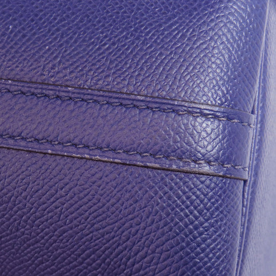 HERMES Handbag Epsom Navy Picotin Lock PM Blue Ankle Trace Silver Metal Women Used Authentic