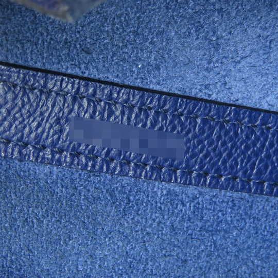 HERMES Handbag Epsom Navy Picotin Lock PM Blue Ankle Trace Silver Metal Women Used Authentic