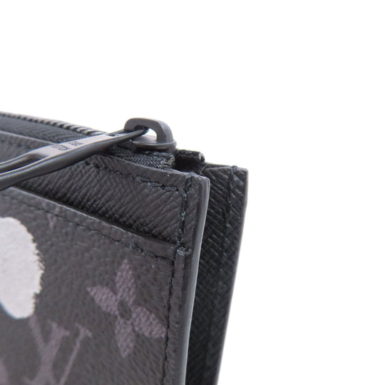 LOUIS VUITTON Card Case M81930 Monogram Eclipse black Coin Card Holder Yayoi Kusama Collaboration Women Used Authentic