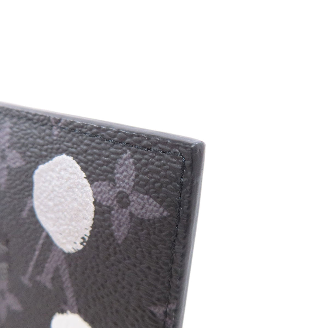 LOUIS VUITTON Card Case M81930 Monogram Eclipse black Coin Card Holder Yayoi Kusama Collaboration Women Used Authentic