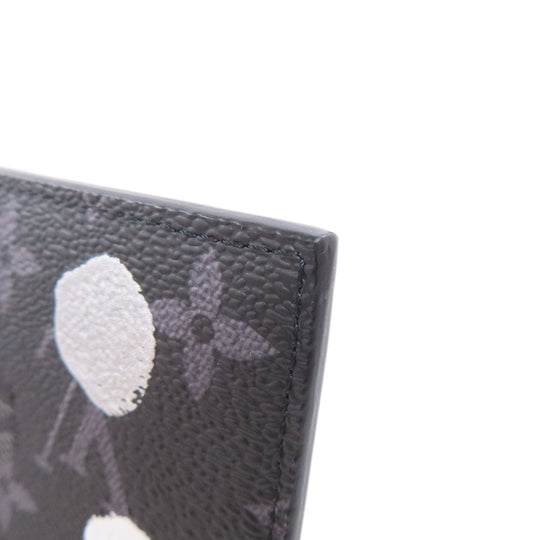 LOUIS VUITTON Card Case M81930 Monogram Eclipse black Coin Card Holder Yayoi Kusama Collaboration Women Used Authentic