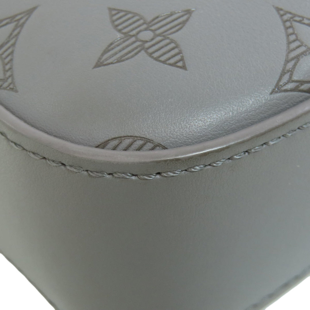 LOUIS VUITTON Shoulder Bag M46104 Monogram shadow gray Duo messenger mens Used Authentic