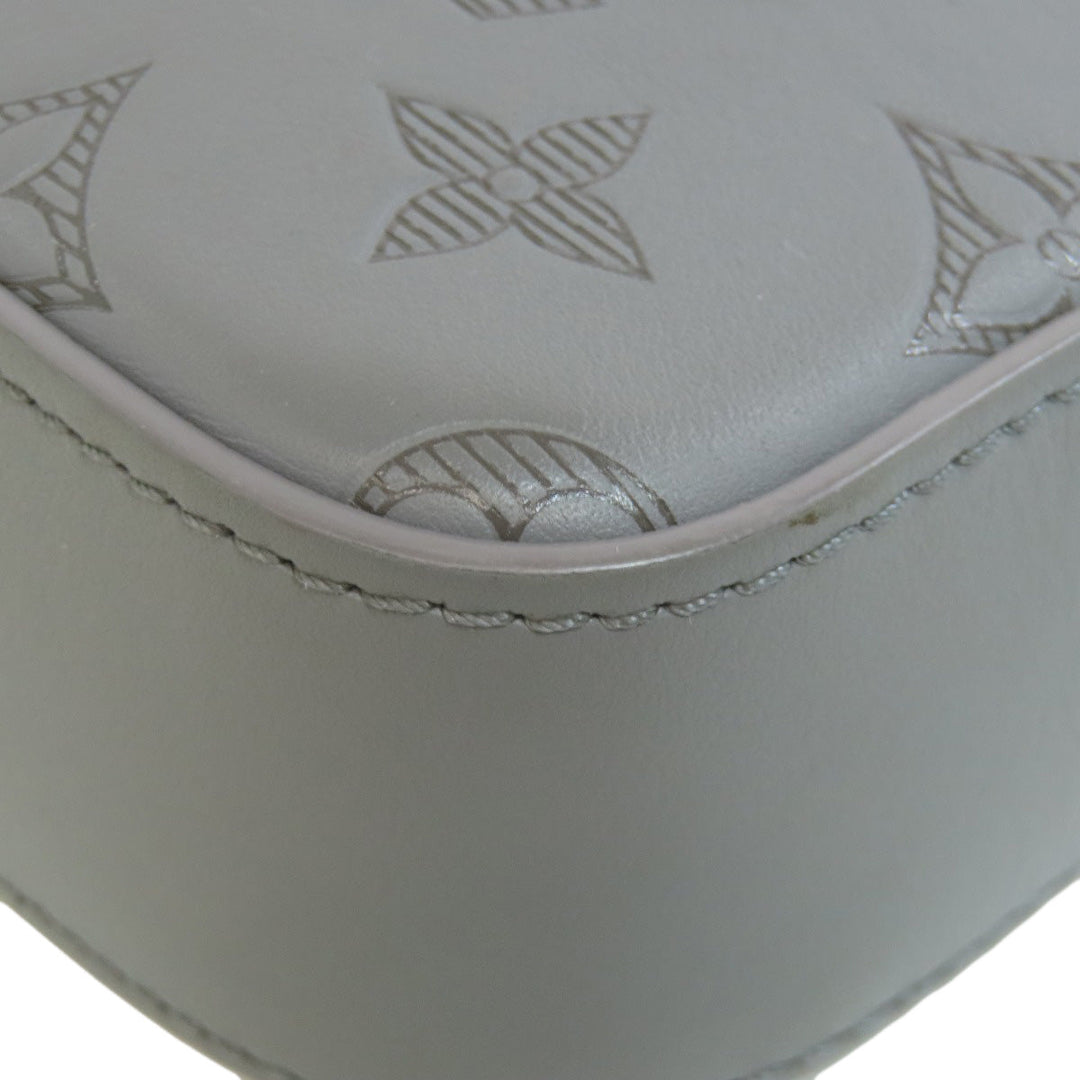 LOUIS VUITTON Shoulder Bag M46104 Monogram shadow gray Duo messenger mens Used Authentic