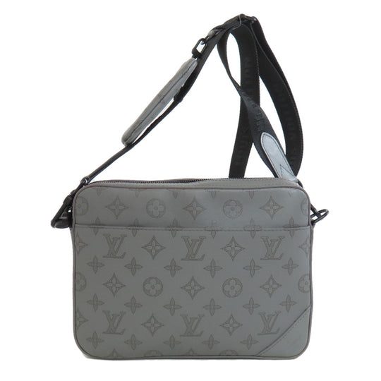 LOUIS VUITTON Shoulder Bag M46104 Monogram shadow gray Duo messenger mens Used Authentic