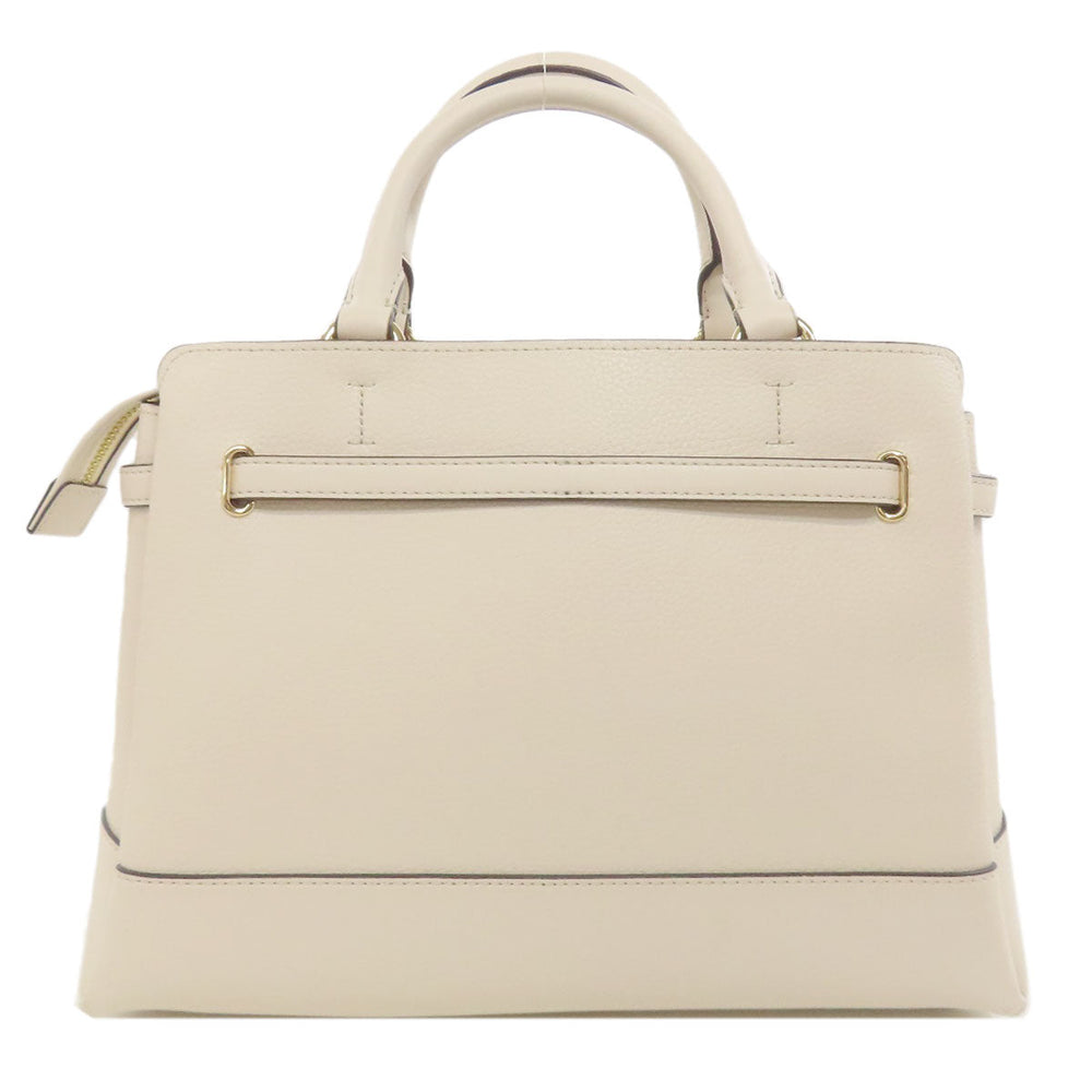 MICHAEL KORS Handbag leather white logo 2WAY Women Used Authentic