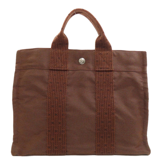 HERMES Handbag canvas Brown Her LinePM Women Used Authentic