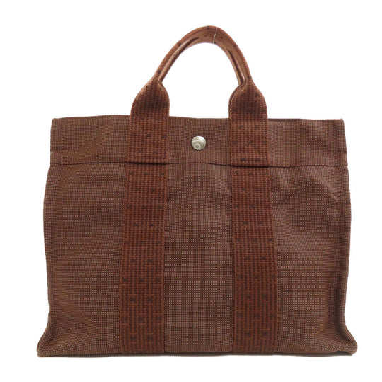 HERMES Handbag canvas Brown Her LinePM Women Used Authentic