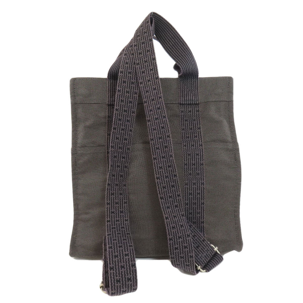 HERMES Backpack canvas gray Her Line ad MM Women Used Authentic
