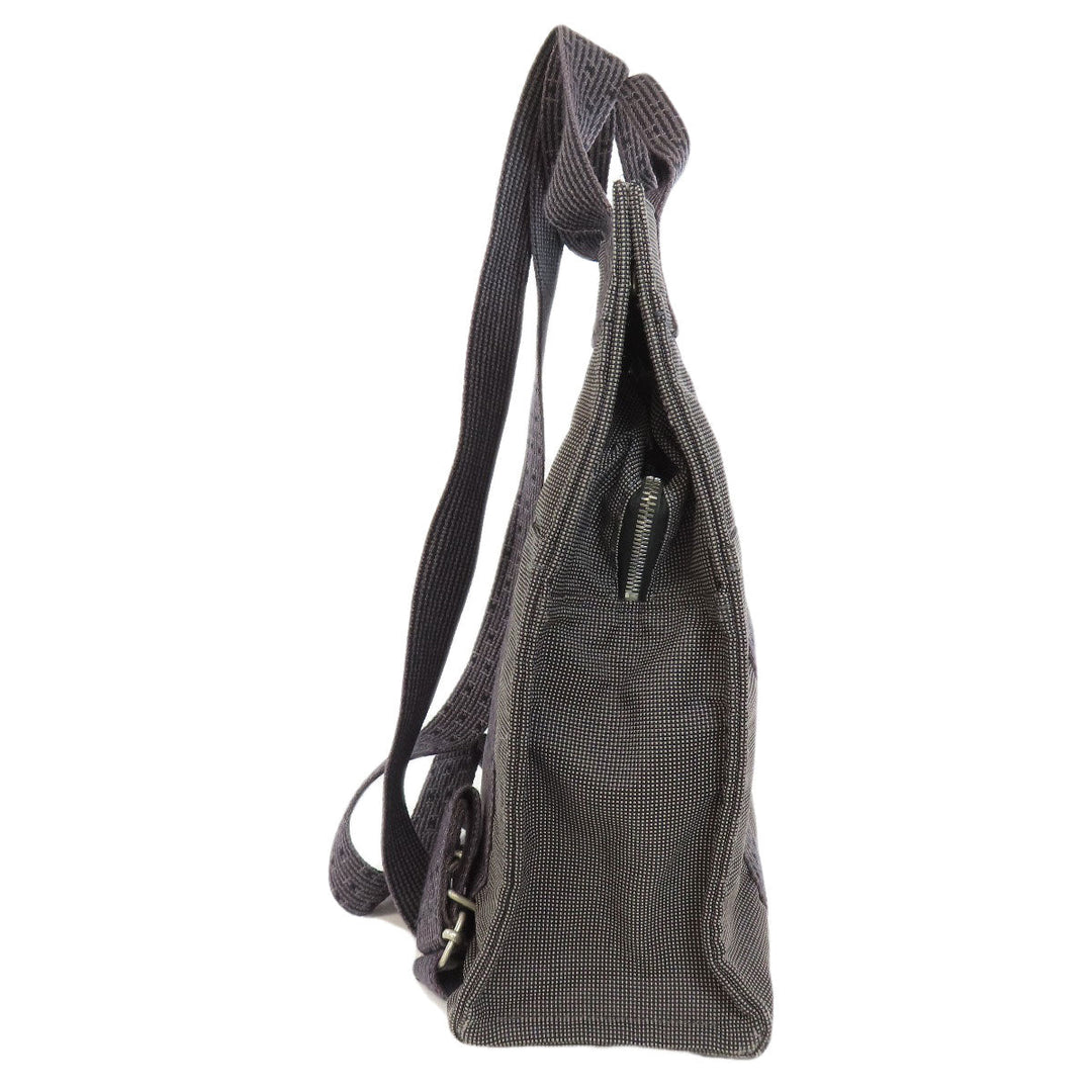 HERMES Backpack canvas gray Her Line ad MM Women Used Authentic