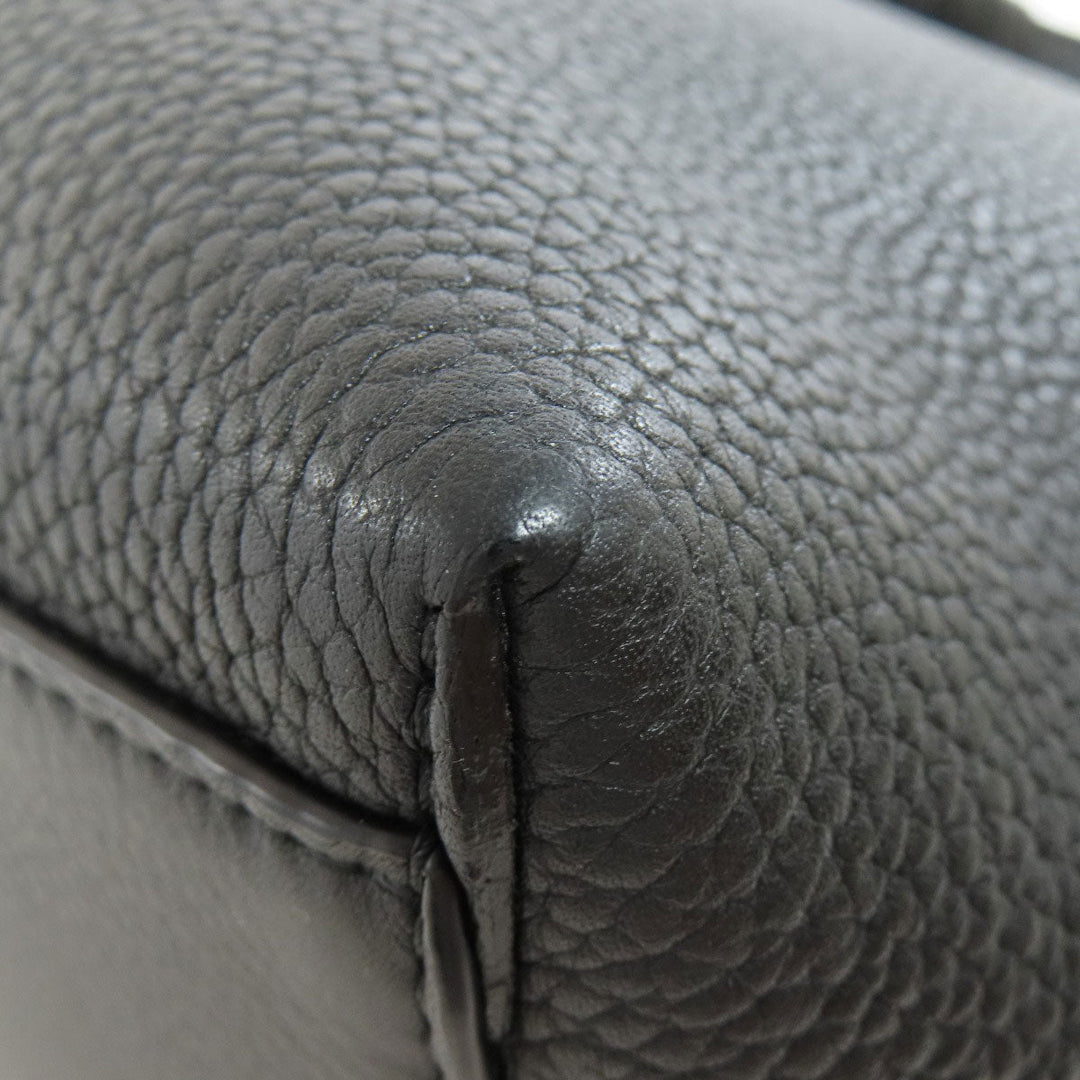 LOEWE Tote Bag Calfskin black Anagram 2WAY Women Used Authentic