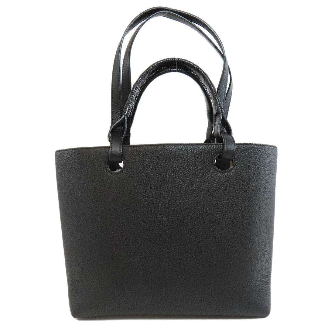 LOEWE Tote Bag Calfskin black Anagram 2WAY Women Used Authentic
