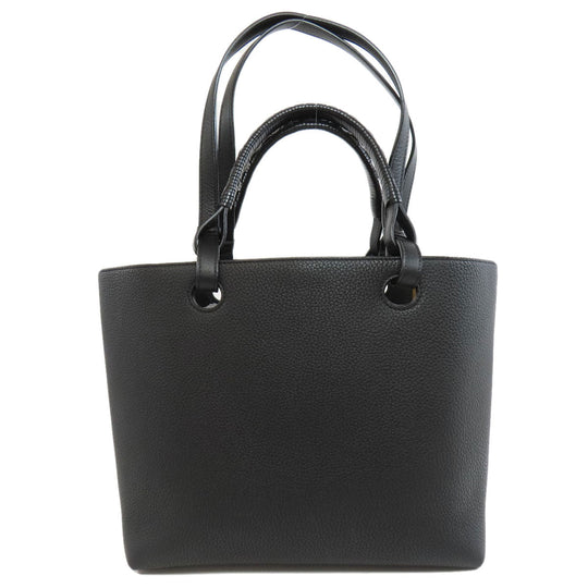 LOEWE Tote Bag Calfskin black Anagram 2WAY Women Used Authentic