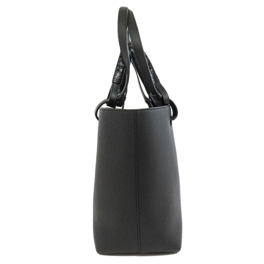 LOEWE Tote Bag Calfskin black Anagram 2WAY Women Used Authentic