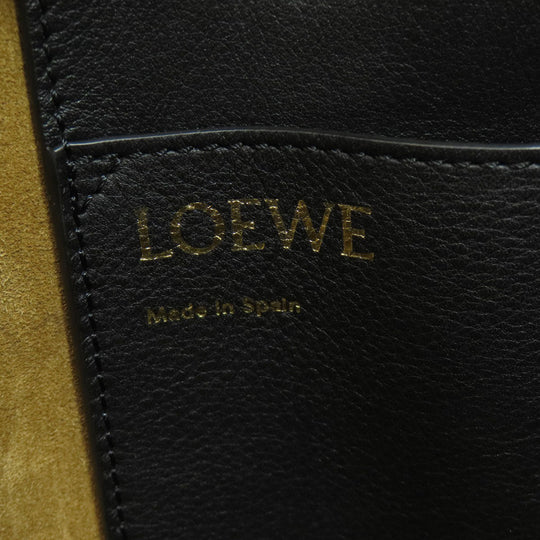 LOEWE Tote Bag Calfskin black Anagram 2WAY Women Used Authentic