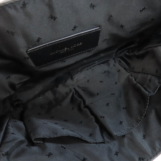 MICHAEL KORS Shoulder Bag leather black 2WAY Women Used Authentic