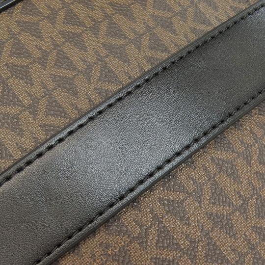 MICHAEL KORS Tote Bag PVC Brown MK Signature 2WAY Women Used Authentic
