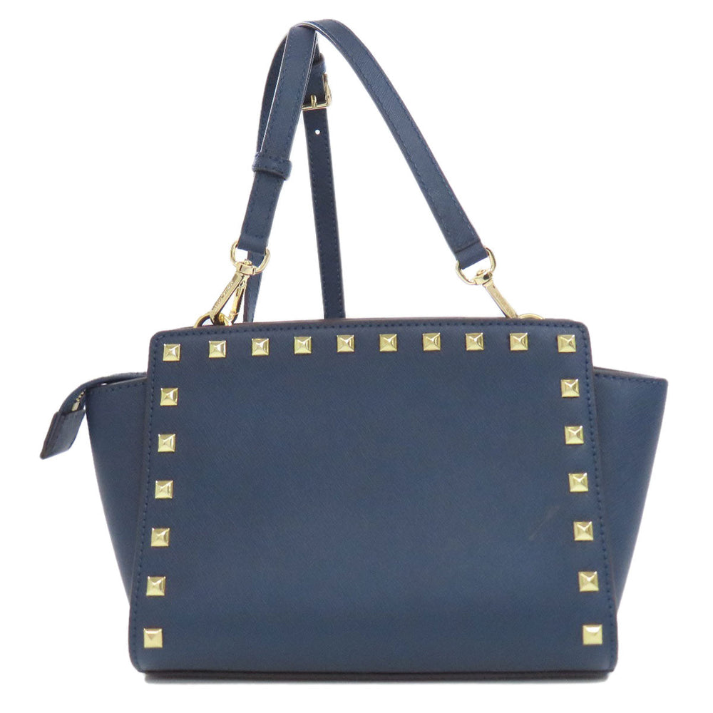 MICHAEL KORS Shoulder Bag PVC Navy Studs Women Used Authentic