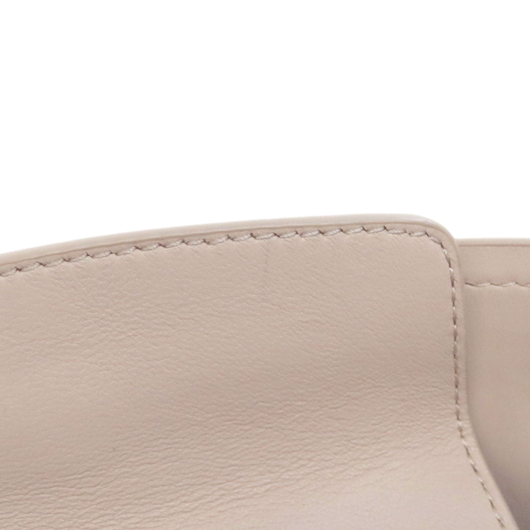 Kate Spade Shoulder Bag leather beige Vstitch Women Used Authentic