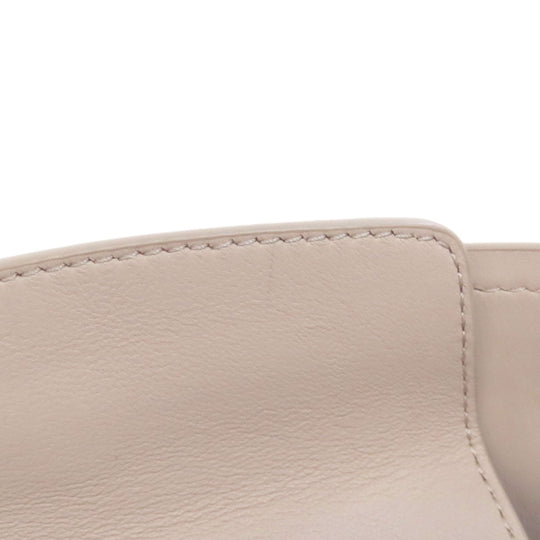 Kate Spade Shoulder Bag leather beige Vstitch Women Used Authentic