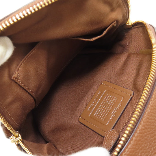 COACH Backpack F38263 leather Brown logo