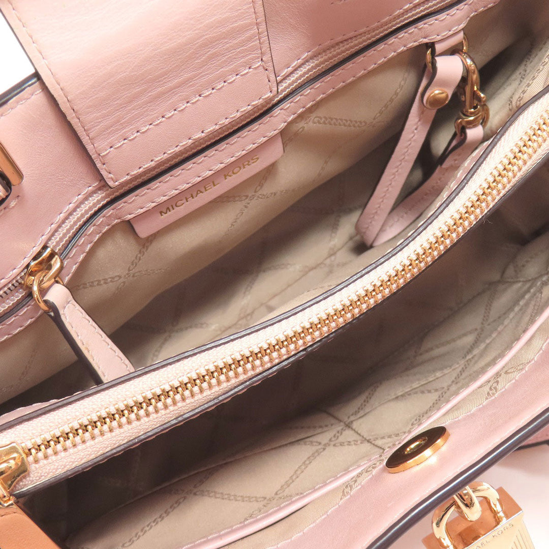 MICHAEL KORS Handbag leather pink 2WAY Women Used Authentic