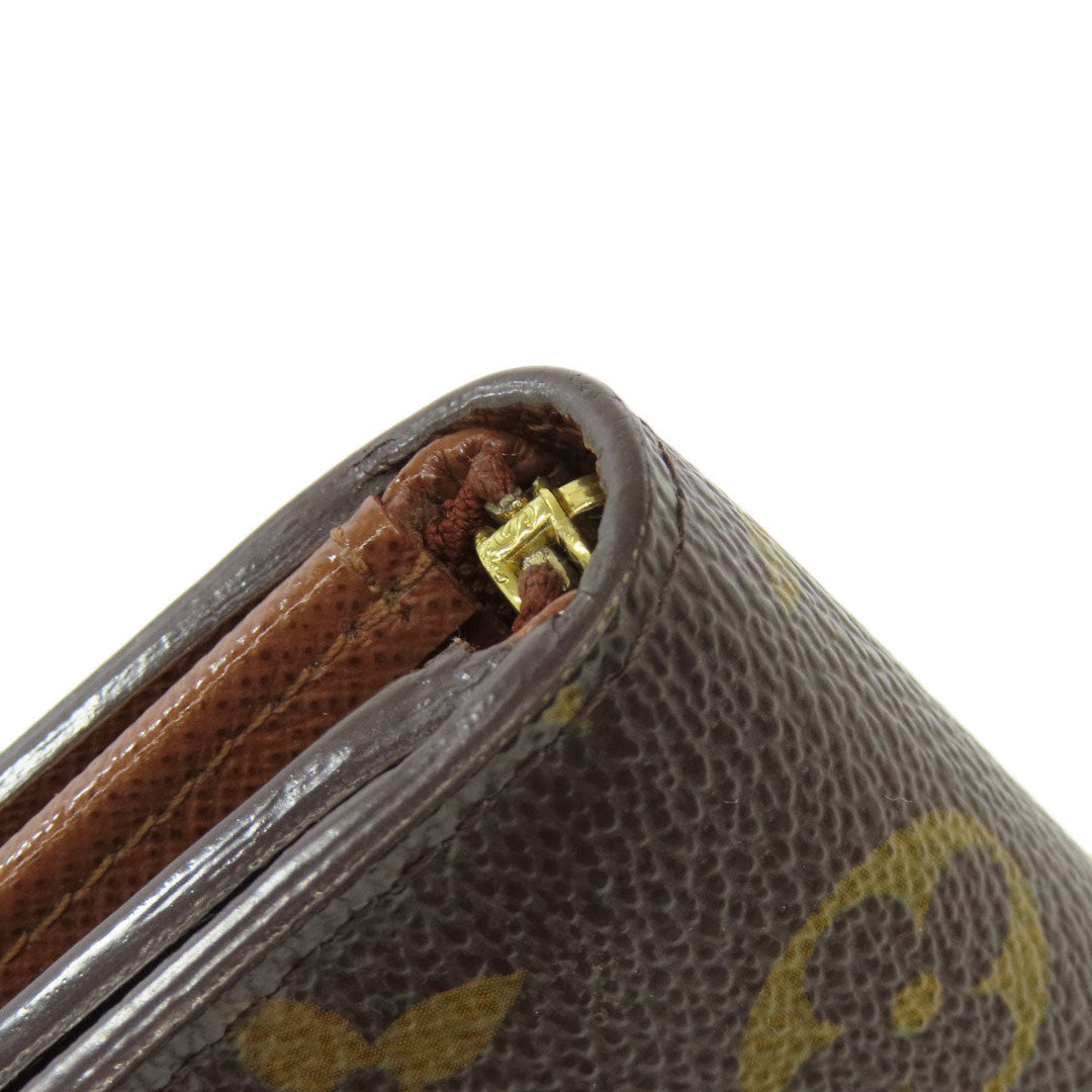 LOUIS VUITTON Bifold Wallet M61736 Monogram canvas Brown Portefeuille Tresol Women Used Authentic