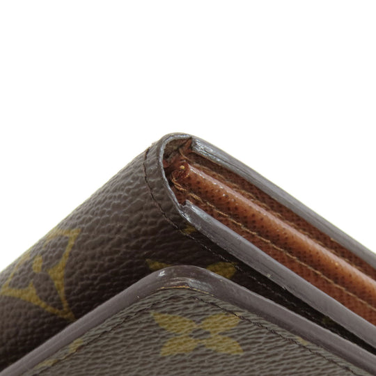 LOUIS VUITTON Bifold Wallet M61736 Monogram canvas Brown Portefeuille Tresol Women Used Authentic