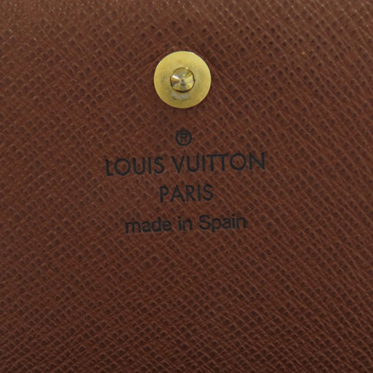 LOUIS VUITTON Bifold Wallet M61736 Monogram canvas Brown Portefeuille Tresol Women Used Authentic