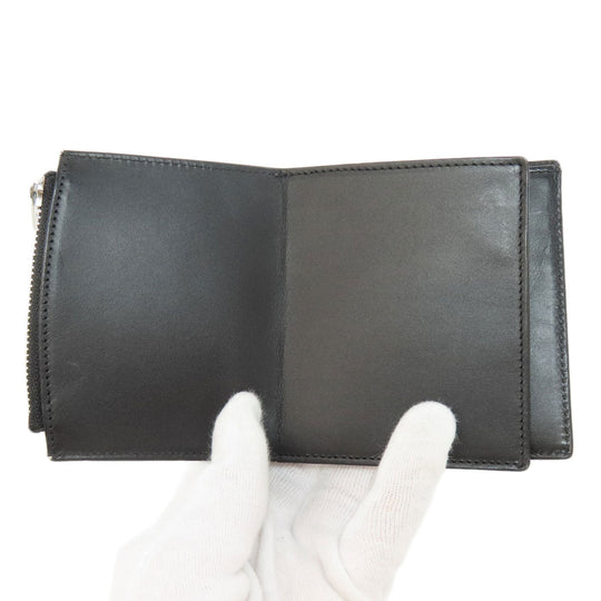 Maison Margiela Bifold Wallet leather Silver metallic Women Used Authentic