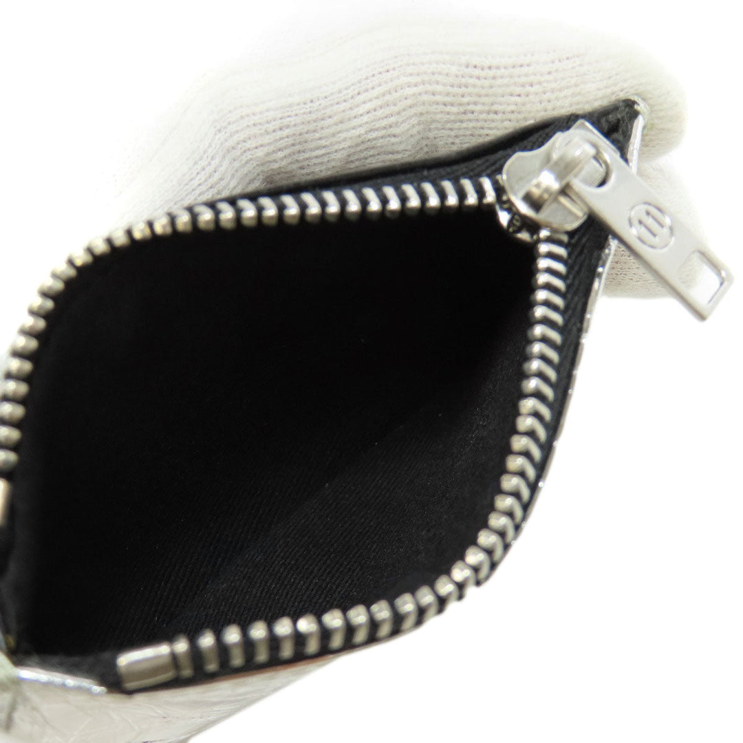 Maison Margiela Bifold Wallet leather Silver metallic Women Used Authentic