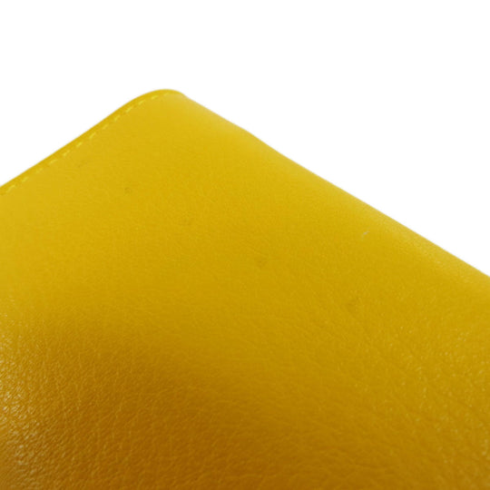 BALENCIAGA Bifold Wallet 391446 leather yellow Paper mini wallet Women Used Authentic