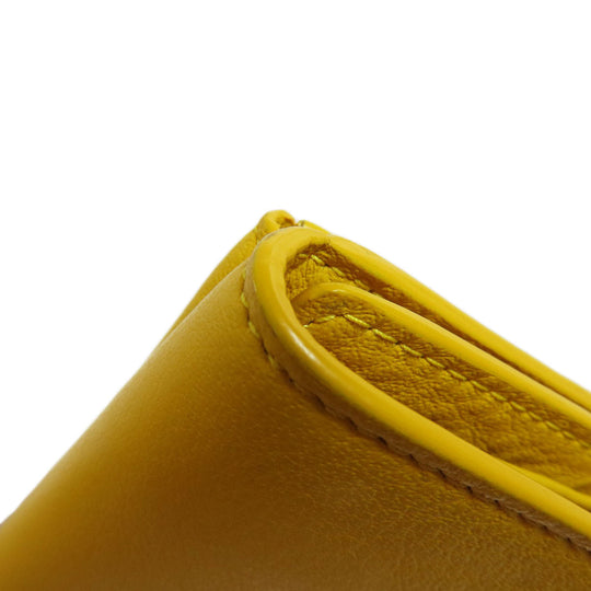 BALENCIAGA Bifold Wallet 391446 leather yellow Paper mini wallet Women Used Authentic