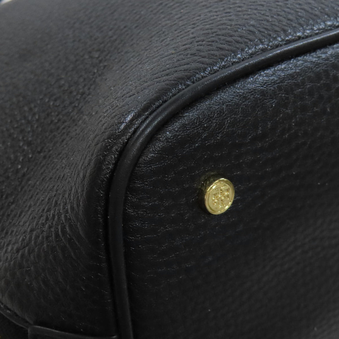 Tory Burch Tote Bag leather black logo