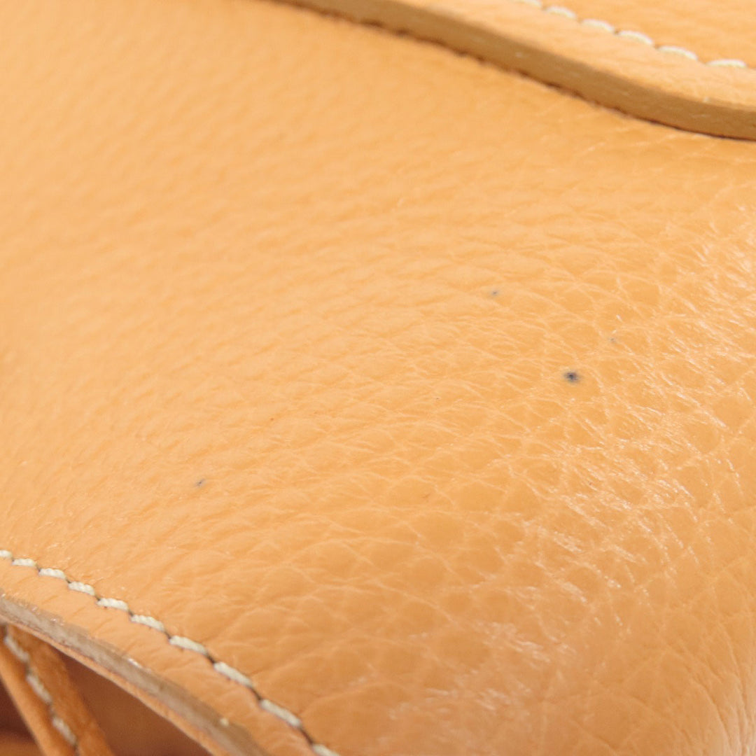TOD�fS Handbag leather Brown logo Women Used Authentic
