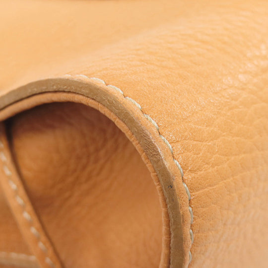 TOD�fS Handbag leather Brown logo Women Used Authentic