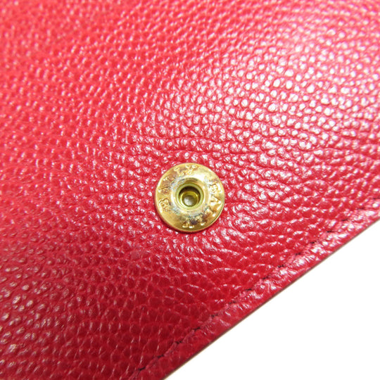 BALLY Coin case leather Red logo Women Used Authentic