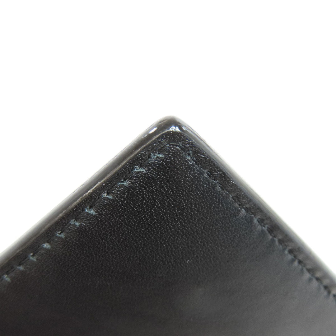 BALLY Coin case leather black logo mens Used Authentic