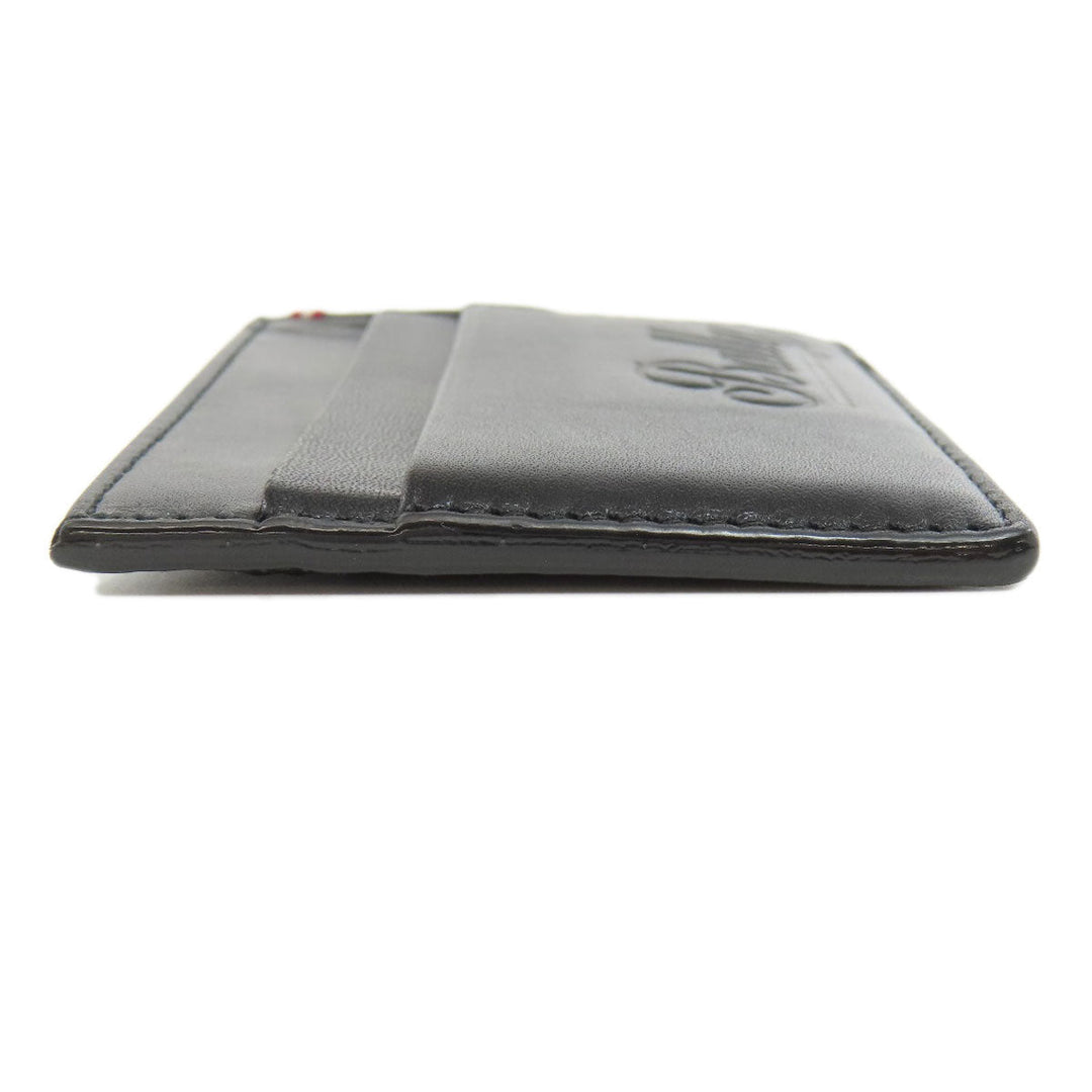 BALLY Coin case leather black logo mens Used Authentic